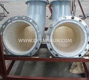 alumina ceramic lined pipeline