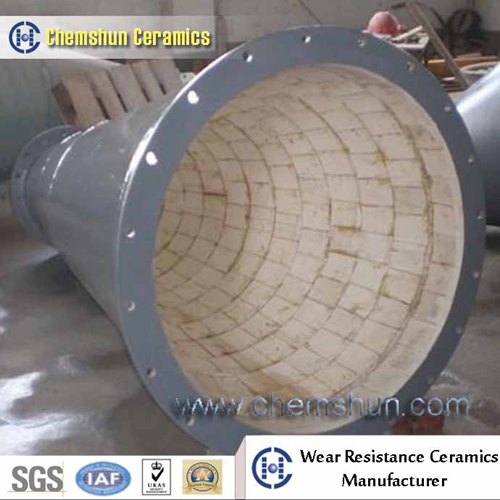 wear resistant ceramic pipe linings