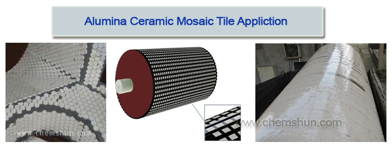 ceramic alumina lining pieces application 