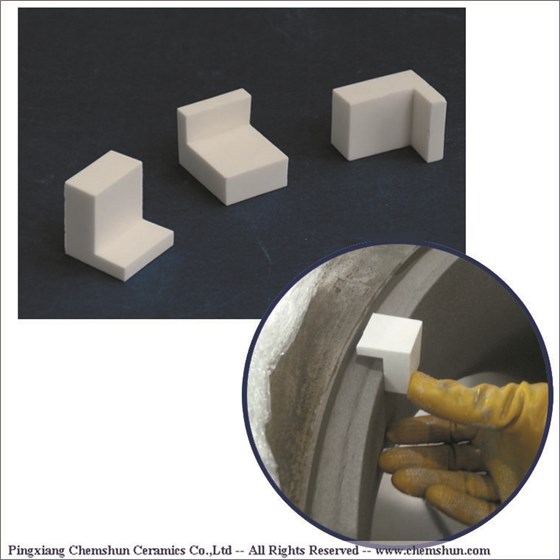 L shape alumina ceramics from chemshun ceramics block L shape alumina ceramics from chemshun ceramics block